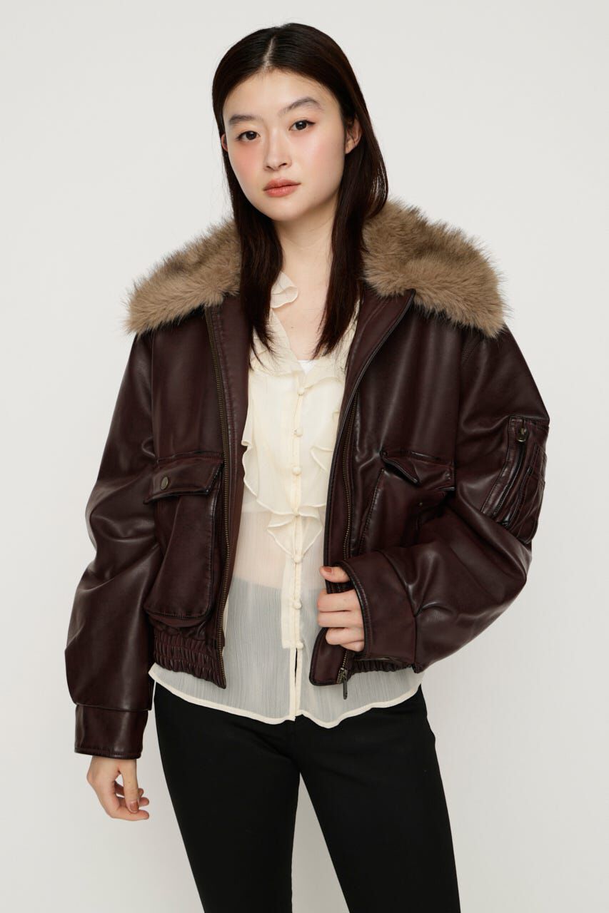 SLY「WASHED PUFFER SHORT ブルゾン」|ブルゾン・スタジャン|