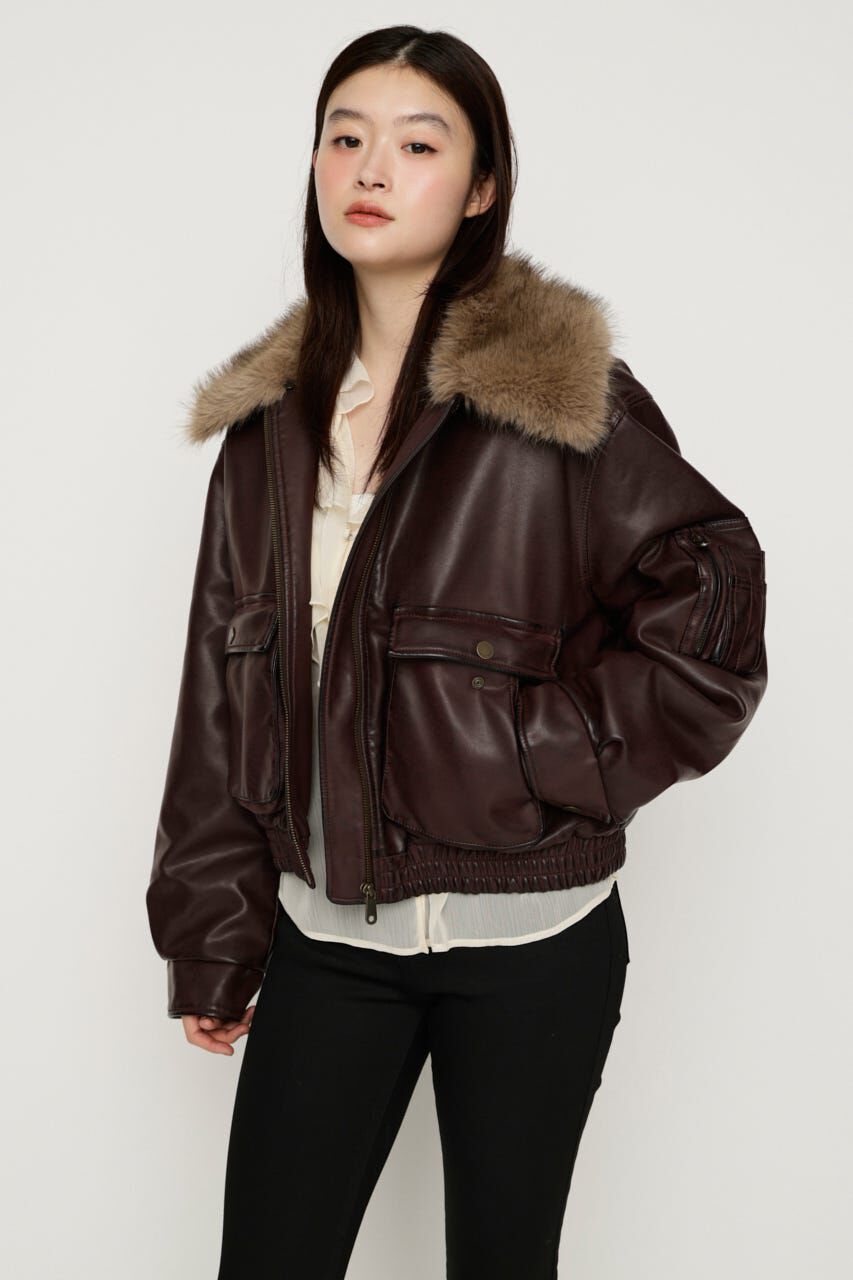 SLY「WASHED PUFFER SHORT ブルゾン」|ブルゾン・スタジャン|