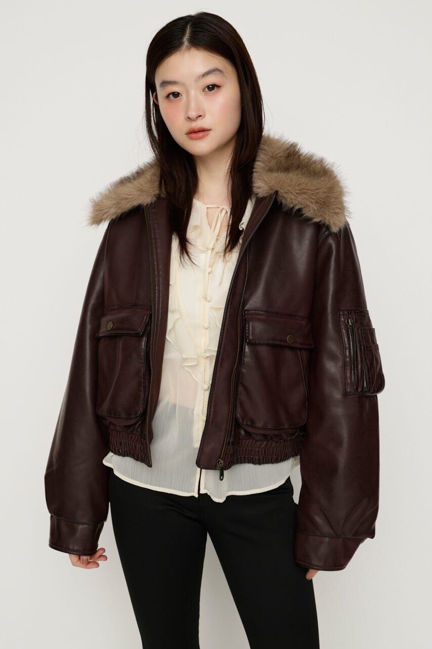 SLY「WASHED PUFFER SHORT ブルゾン」|ブルゾン・スタジャン|