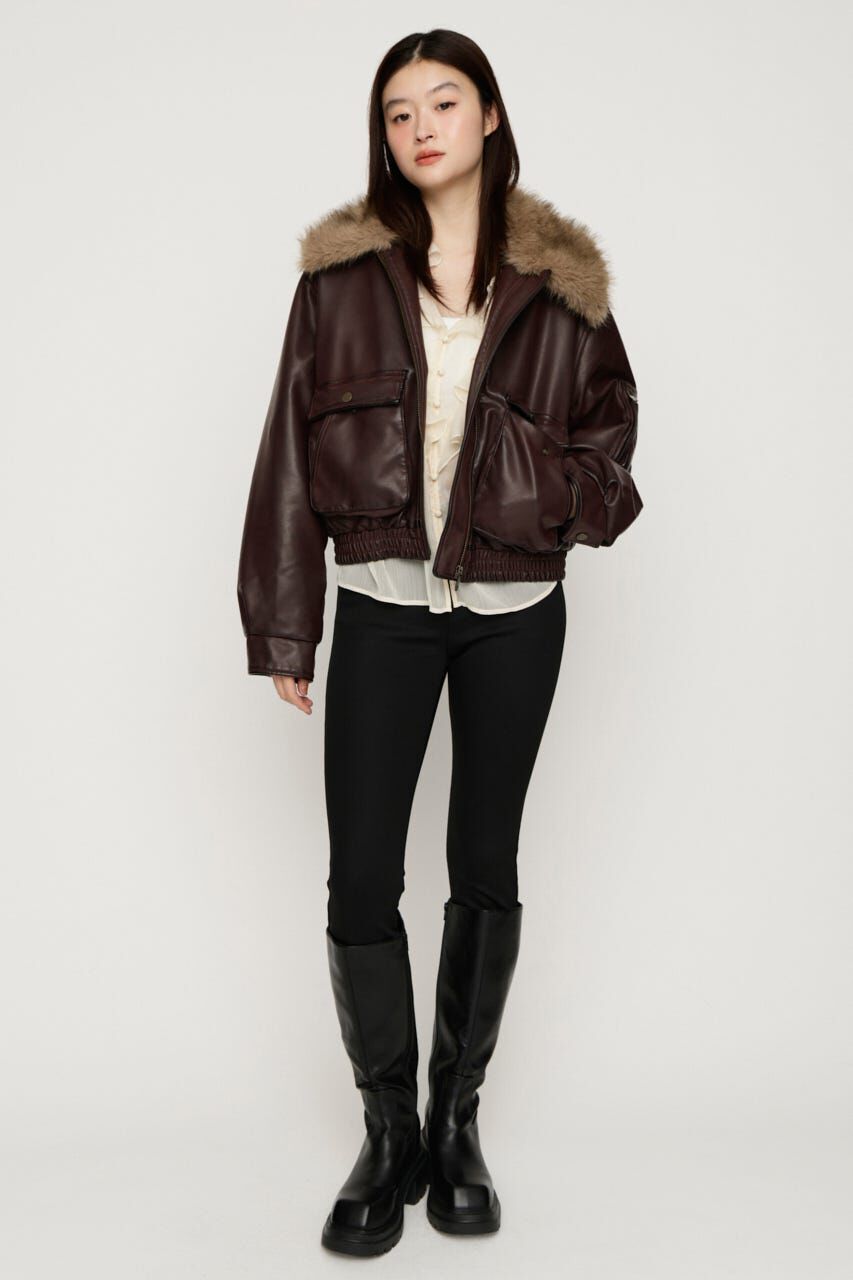 SLY「WASHED PUFFER SHORT ブルゾン」|ブルゾン・スタジャン|