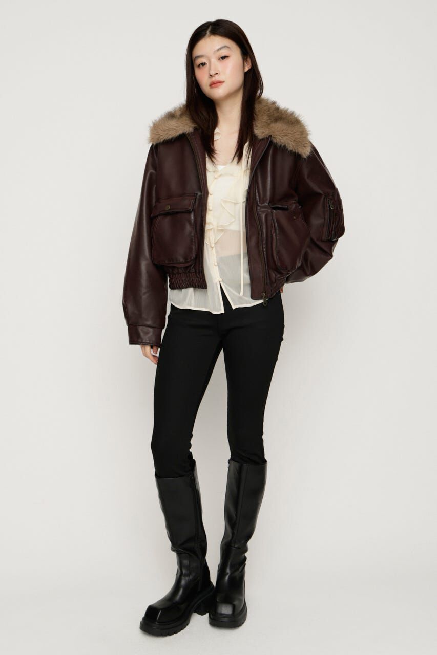 SLY「WASHED PUFFER SHORT ブルゾン」|ブルゾン・スタジャン|