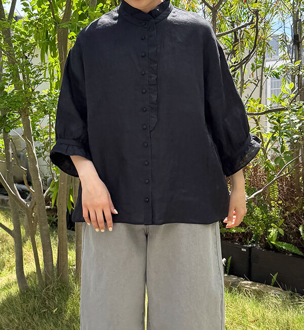 オオカミとフクロウ「オオカミと静かな夜のアフターレイン&ldquo;ブラウス&rdquo;」|シャツ・ブラウス|