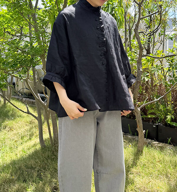 オオカミとフクロウ「オオカミと静かな夜のアフターレイン&ldquo;ブラウス&rdquo;」|シャツ・ブラウス|
