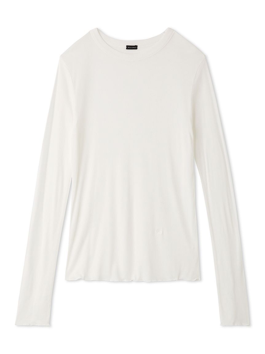Mila Owen「シルクブレンドシアーロングTシャツ」|Tシャツ・カットソー|