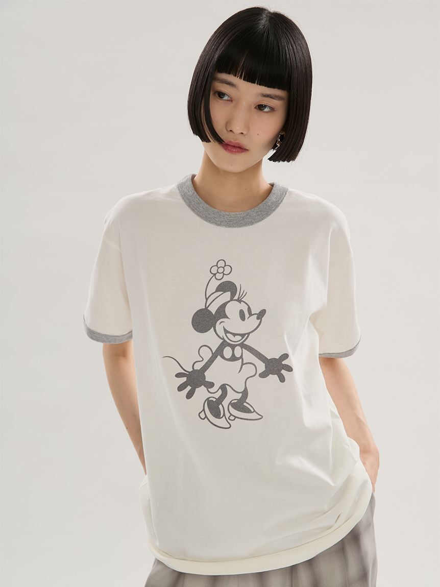 emmi atelier「【emmi&times;GOOD ROCK SPEED】MINNIE MOUSE/リンガー Tシャツ」|Tシャツ・カットソー|WHT