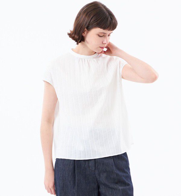 MACKINTOSH PHILOSOPHY「カラミレースブラウス」|シャツ・ブラウス|【WEB限定】ホワイト
