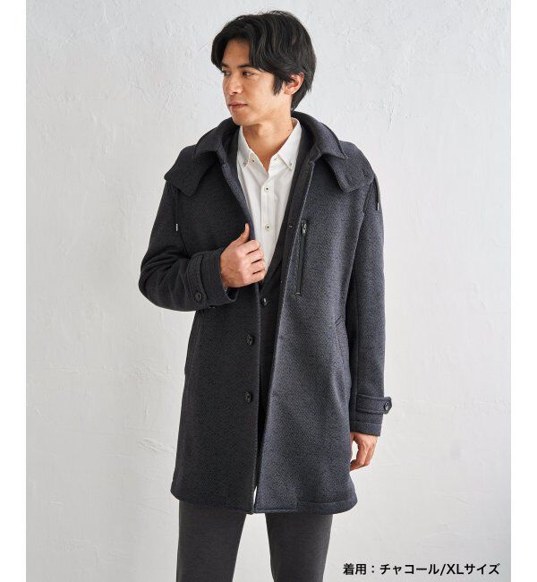 IKKA LOUNGE「ウールライクニットステンカラーコート」|その他|