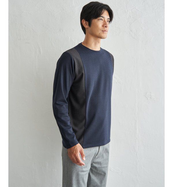 ikka「ＷフェイスリップルキリカエロンＴ」|Tシャツ・カットソー|
