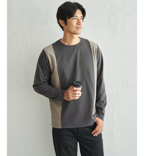 ikka「ＷフェイスリップルキリカエロンＴ」|Tシャツ・カットソー|
