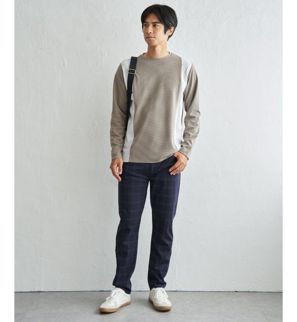 ikka「ＷフェイスリップルキリカエロンＴ」|Tシャツ・カットソー|