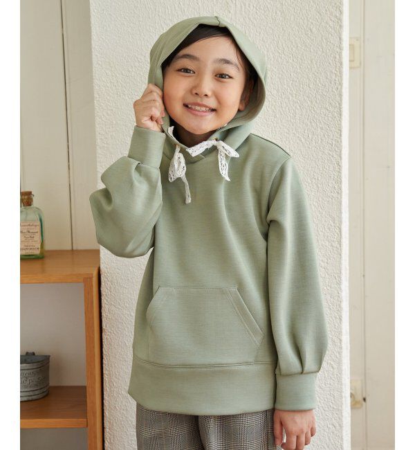 ikka kids「ダンボールレーススピンドルパーカー（120~160cm）」|Tシャツ・カットソー|