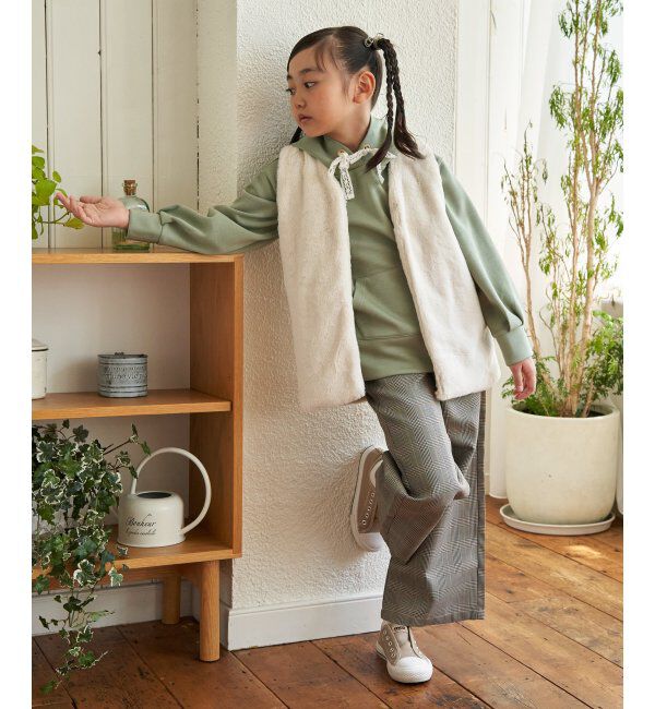 ikka kids「ダンボールレーススピンドルパーカー（120~160cm）」|Tシャツ・カットソー|