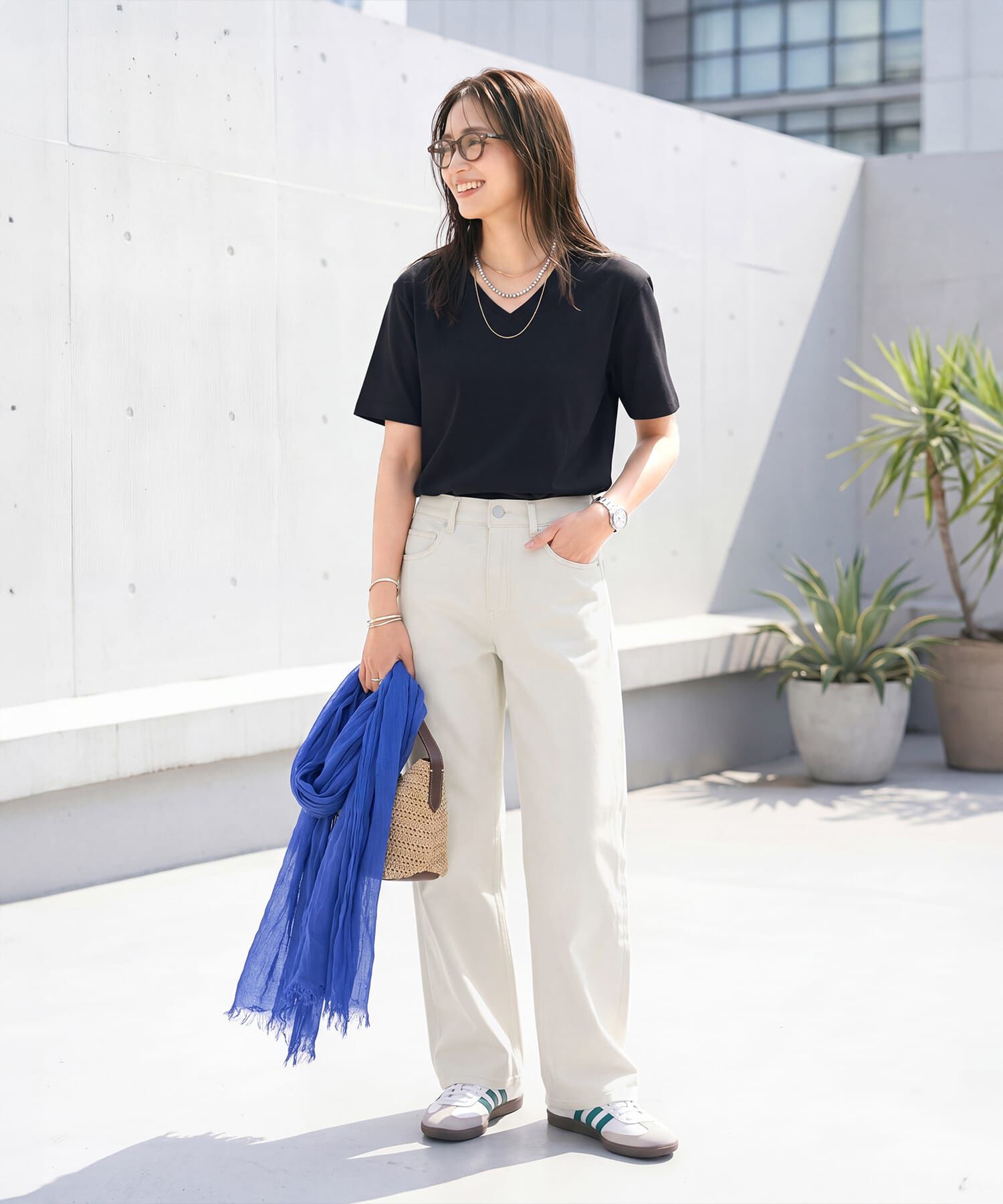 STYLE DELI「【ものづくりJAPAN】DIORAMAシルキースムース／VネックT」|Tシャツ・カットソー|