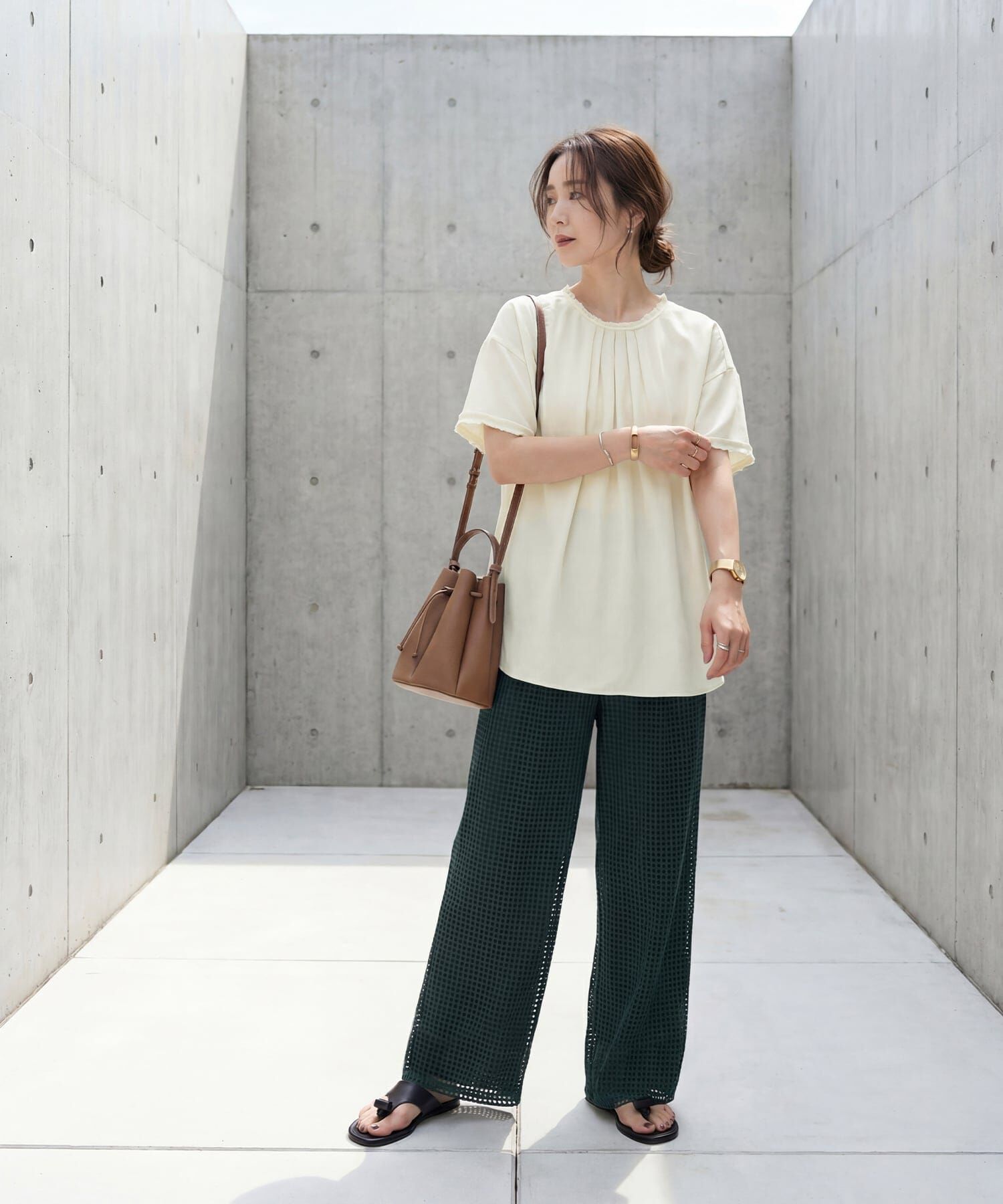 STYLE DELI「【LUXE】everyday半袖ブラウス」|シャツ・ブラウス|