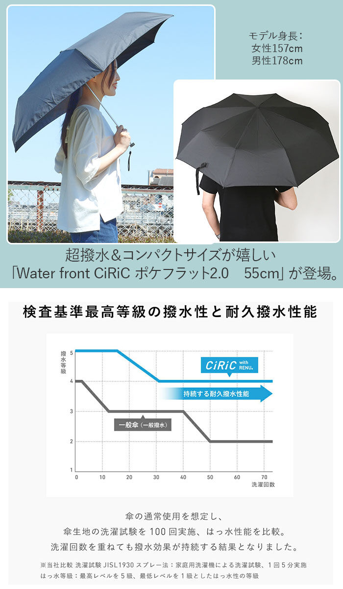 BACKYARD FAMILY「ウォーターフロント 折りたたみ傘 55cm 通販 Waterfront 傘 折り畳み傘 軽量 軽い」|傘|