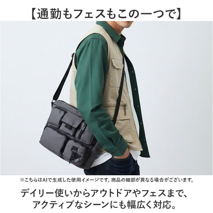 BACKYARD FAMILY「LRM バッグ KTK-1171 通販 ショルダーバッグ ショルダーバック 斜めがけバッグ メンズ」|ショルダー・メッセンジャー|