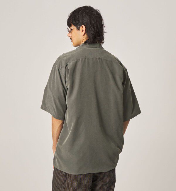 Steven Alan＞ ドレープ オープンカラー ショートスリーブ シャツ BOX