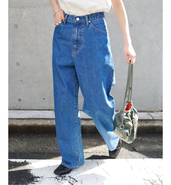 追加 ULTサマーデニムハイライズルーズ5PKT BLUE/NAVY（OUTDOOR