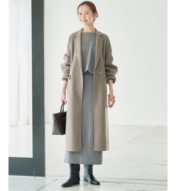 シリーズあり/追加予約》souple woolダブルフェイスチェスターコート