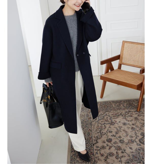 シリーズあり/追加予約》souple woolダブルフェイスチェスターコート