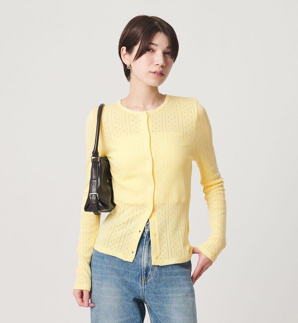 BEAUTY&YOUTH UNITED ARROWS「【別注】＜PALM＞クルーネック カーディガン」|カーディガン|YELLOW