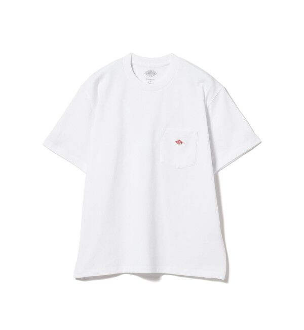 BEAMS SELECTION for WOMEN「DANTON / ポケット Tシャツ　26SS 洗濯可 ロゴオーバーサイズ リラックス メンズライク ダントン」|Tシャツ・カットソー|WHITE