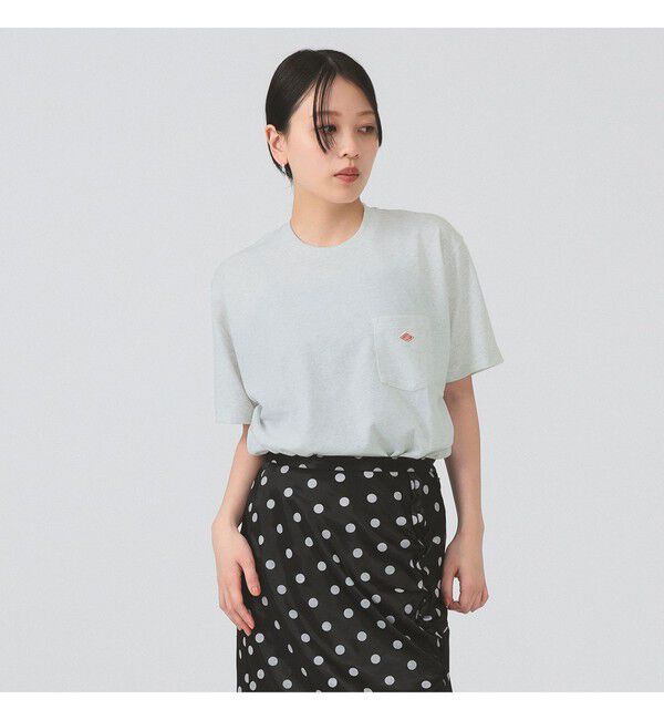 BEAMS SELECTION for WOMEN「DANTON / ポケット Tシャツ　26SS 洗濯可 ロゴオーバーサイズ リラックス メンズライク ダントン」|Tシャツ・カットソー|