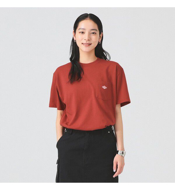BEAMS SELECTION for WOMEN「DANTON / ポケット Tシャツ　26SS 洗濯可 ロゴオーバーサイズ リラックス メンズライク ダントン」|Tシャツ・カットソー|