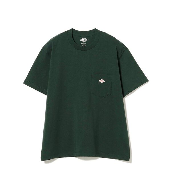 BEAMS SELECTION for WOMEN「DANTON / ポケット Tシャツ　26SS 洗濯可 ロゴオーバーサイズ リラックス メンズライク ダントン」|Tシャツ・カットソー|DARK_GREEN