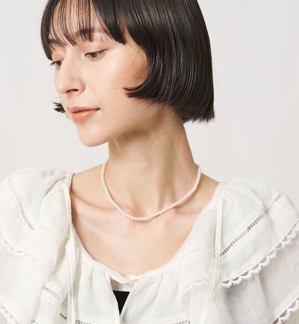 UNITED ARROWS「4MM イミテーションパール 2WAY ネックレス」|ネックレス|