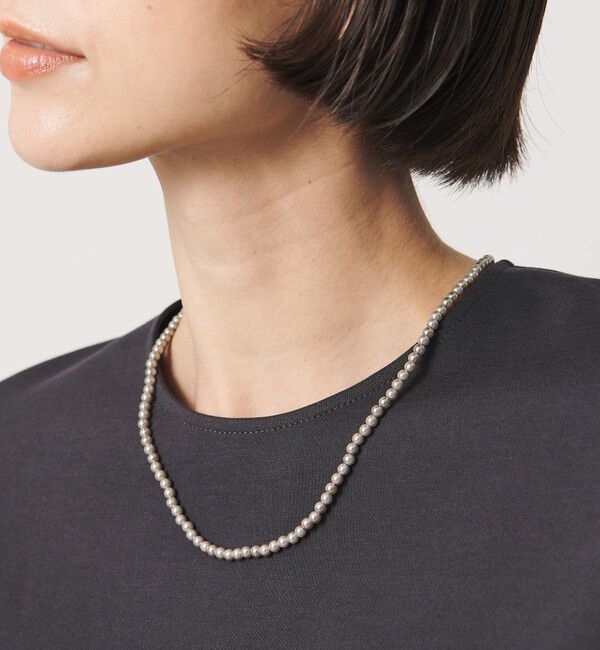 UNITED ARROWS「4MM イミテーションパール 2WAY ネックレス」|ネックレス|MD.GRAY