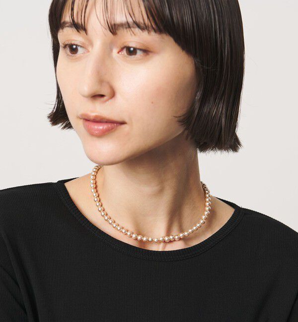 UNITED ARROWS「6MM イミテーションパール 2WAY ネックレス」|ネックレス|BEIGE