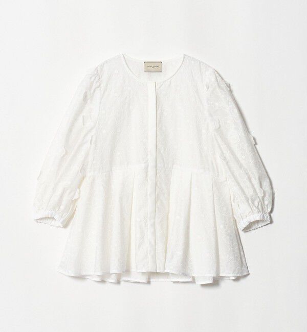 UNITED ARROWS「3Dフラワー ペプラム ブラウス ‐ウォッシャブル‐」|シャツ・ブラウス|