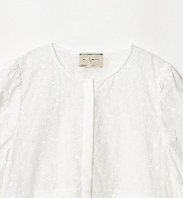 UNITED ARROWS「3Dフラワー ペプラム ブラウス ‐ウォッシャブル‐」|シャツ・ブラウス|