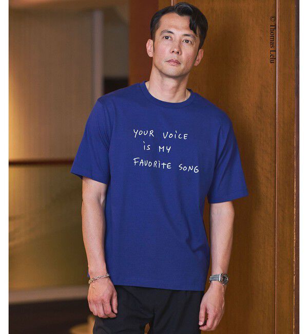 UNITED ARROWS green label relaxing「【別注】＜Thomas Lelu＞サインアート 半袖 Tシャツ カットソー」|Tシャツ・カットソー|ROYAL