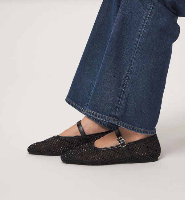 UNITED ARROWS green label relaxing「ビジューストラップ フラットシューズ」|ローファー|