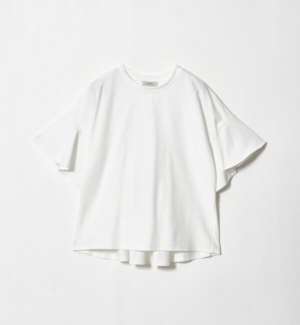 UNITED ARROWS green label relaxing「【WEB限定】袖フリル プルオーバー カットソー 接触冷感 UVカット 遮熱」|Tシャツ・カットソー|WHITE