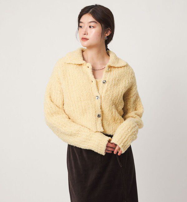 UNITED ARROWS green label relaxing「＜GLR_MINE＞フェザー ニット カーディガン」|カーディガン|