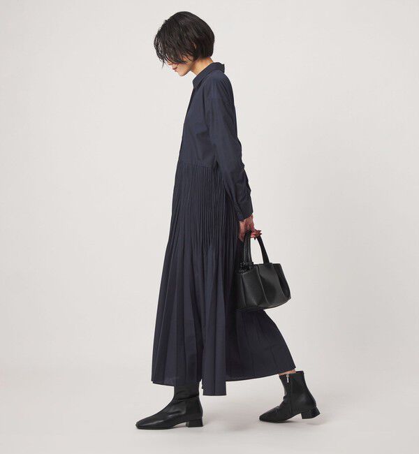 UNITED ARROWS green label relaxing「［size SHORT/TALLあり］ワッシャー プリーツ ロングスリーブ ワンピース」|ワンピース|