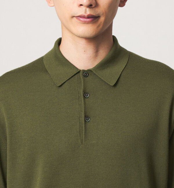 UNITED ARROWS green label relaxing「SUPER 120S ハイゲージ ニット ポロシャツ」|ニット・セーター|