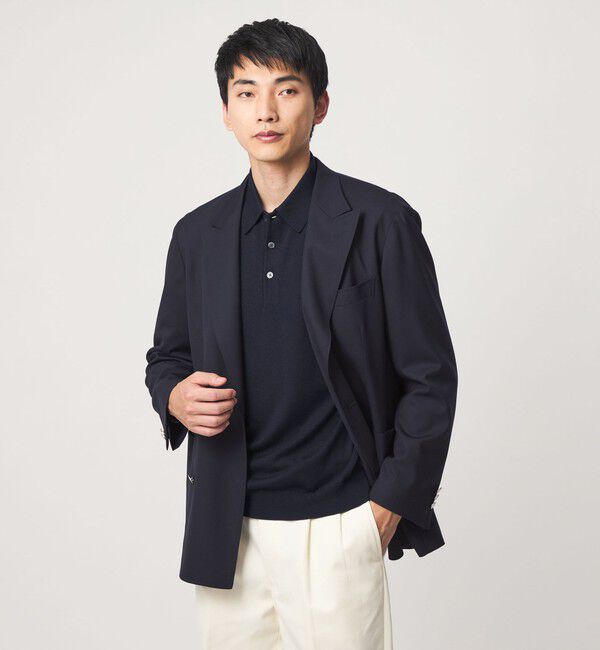 UNITED ARROWS green label relaxing「SUPER 120S ハイゲージ ニット ポロシャツ」|ニット・セーター|