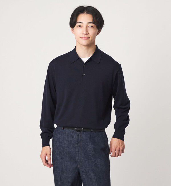 UNITED ARROWS green label relaxing「SUPER 120S ハイゲージ ニット ポロシャツ」|ニット・セーター|