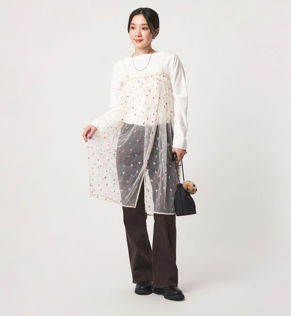 UNITED ARROWS green label relaxing「【WEB限定】＜at ease＞チュール シシュウ 2WAY スカート ワンピース」|その他|