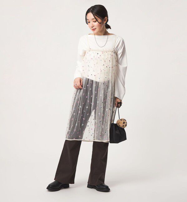 UNITED ARROWS green label relaxing「【WEB限定】＜at ease＞チュール シシュウ 2WAY スカート ワンピース」|その他|