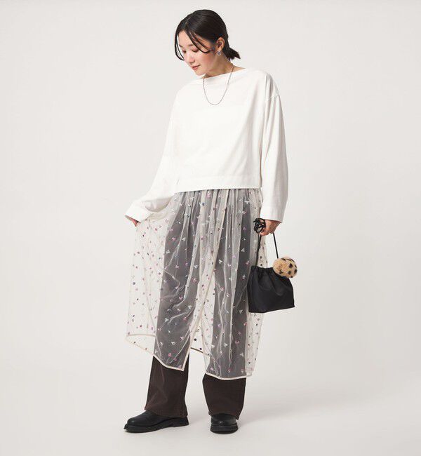 UNITED ARROWS green label relaxing「【WEB限定】＜at ease＞チュール シシュウ 2WAY スカート ワンピース」|その他|