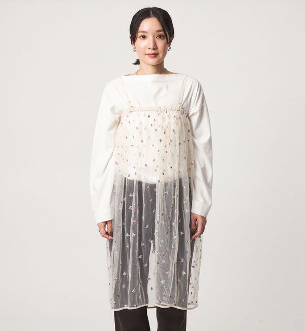 UNITED ARROWS green label relaxing「【WEB限定】＜at ease＞チュール シシュウ 2WAY スカート ワンピース」|その他|