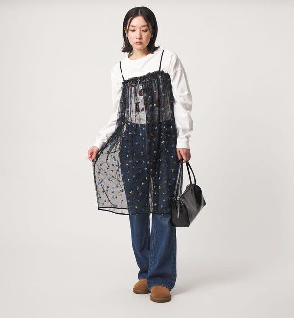 UNITED ARROWS green label relaxing「【WEB限定】＜at ease＞チュール シシュウ 2WAY スカート ワンピース」|その他|