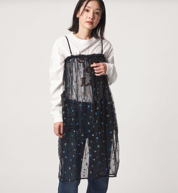 UNITED ARROWS green label relaxing「【WEB限定】＜at ease＞チュール シシュウ 2WAY スカート ワンピース」|その他|