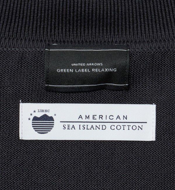 UNITED ARROWS green label relaxing「FINE BASIC アメリカンシーアイランドコットン 長袖 ニットポロシャツ」|ニット・セーター|