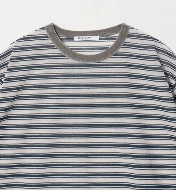 BEAUTY&YOUTH UNITED ARROWS「コットンポリエステル シアーボーダー Tシャツ」|Tシャツ・カットソー|
